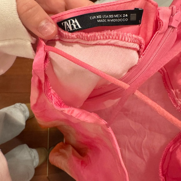 Zara Pink and Orange Dress - Picture 3 of 4